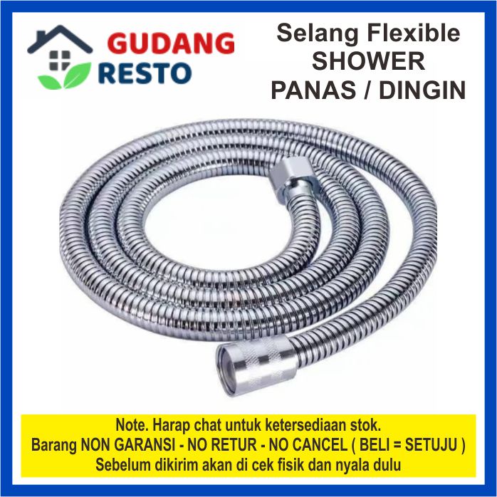 SELANG FLEKSIBEL FLEXIBLE HOSE SHOWER TOILET CLOSET WC PANAS DINGIN 150 CM 1.5 M