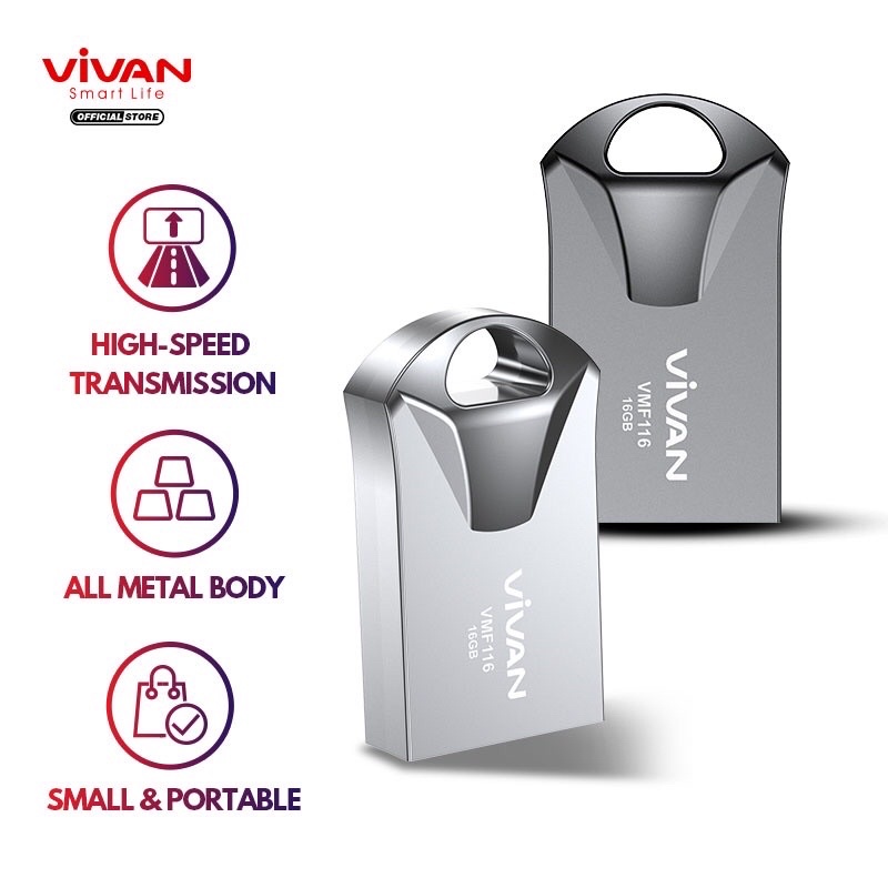 VIVAN Flashdisk 16GB 32GB VMF116/VMF132 Garansi Resmi 1 Tahun