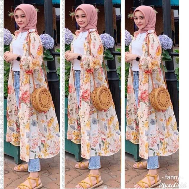 TUNIK FASHION WANITA MURAH STYLE KEREN / Dress ala zara flower nagita slavina / Long tunik