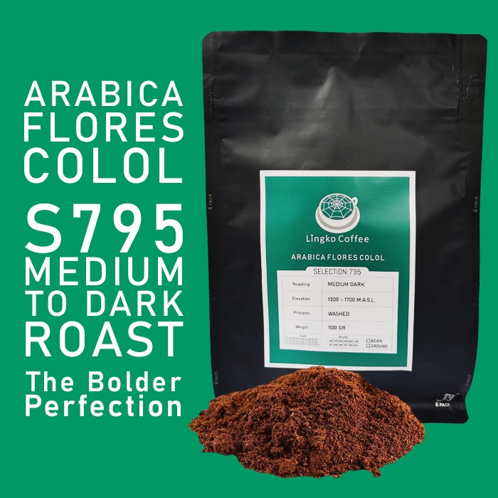

KOPI ARABIKA ARABICA FLORES MANGGARAI COLOL 500 GR MEDIUM DARK - BUBUK