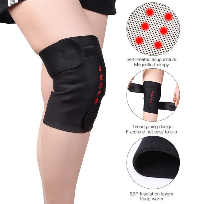 Sabuk Terapi Pemanas Penghangat Lutut Tourmaline Knee Magnetic 1 Pasang