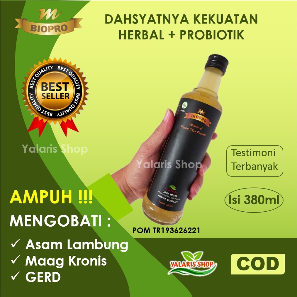 Mbiopro Obat Herbal Asam Lambung Maag Kronis GERD dengan Probiotik Lebih Ampuh dan Manjur BPOM