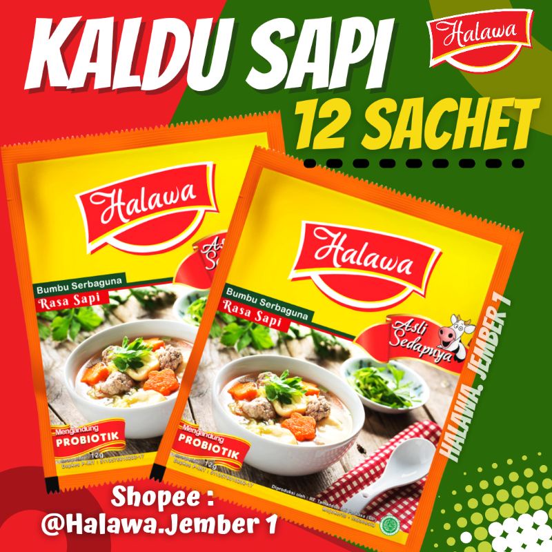 

Kaldu Sapi Probiotik Halawa ( 12 Sachet)