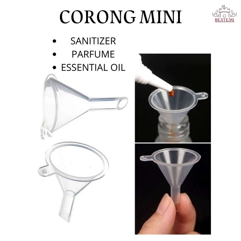 CPM5 - Corong Plastik Mini Funnel Kosmetik Cairan Parfum Transparan