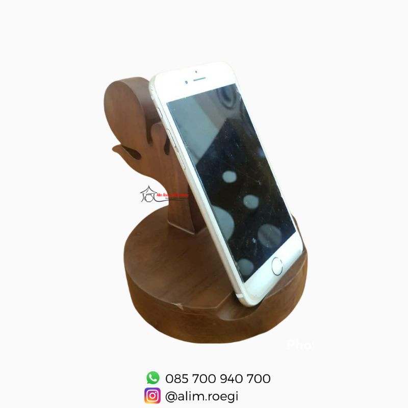 Phone Stand, Tempat HP Kayu, Stand Handphone, Tempat HP Android