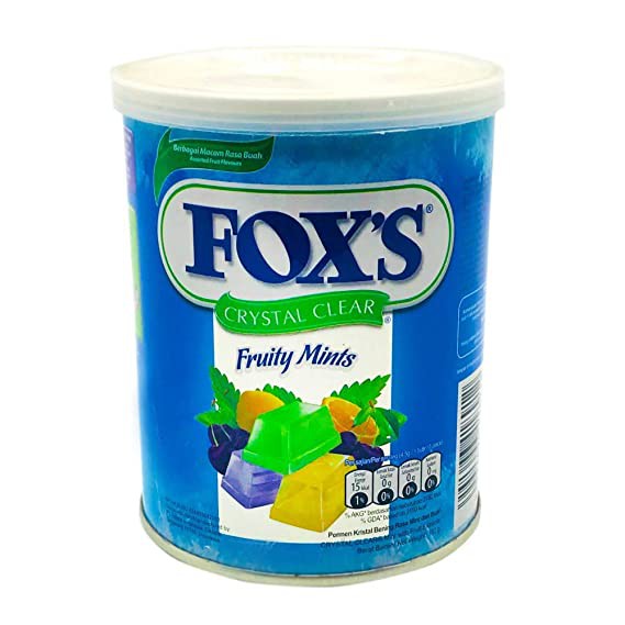 

Permen FOXS FOX FOX'S Tin Crystal Clear Candy Kaleng - Fruit Mint 180 gr parcel lebaran, idul fitri, hadiah natal