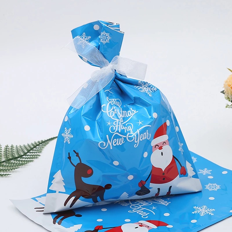 [Christmas Products] 10 Pcs Christmas Kids Santa Claus Snowflake Gifts Candy Bags