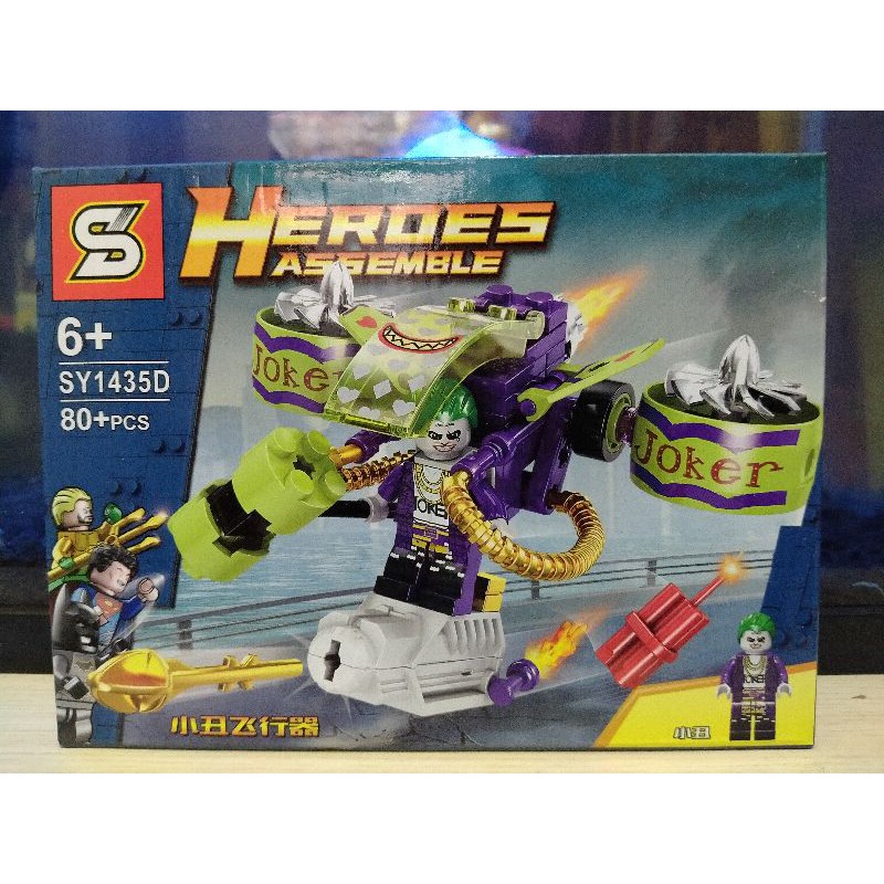 MAINAN ANAK LEGO JOKER + PESAWAT MURAH MINIFIGURE SUPERHERO DC MARVEL AVENGERS SY1435 BLOCKS FIGURE