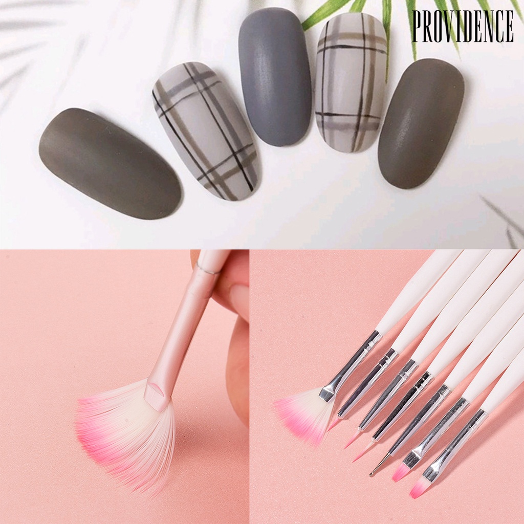 Providence 7Pcs Professional UV Gel Brush Pens Nail Art DIY Painting Manicure Tool Set