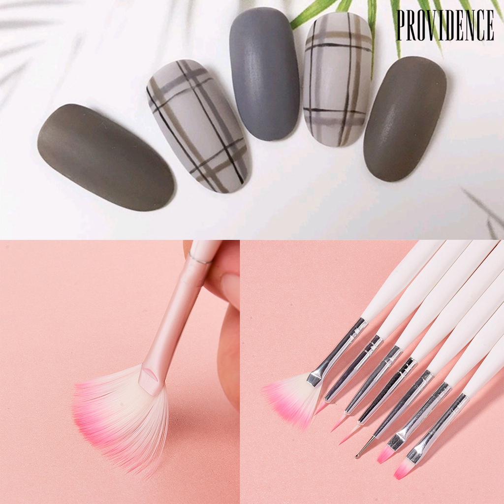 Providence 7Pcs Professional UV Gel Brush Pens Nail Art DIY Painting Manicure Tool Set