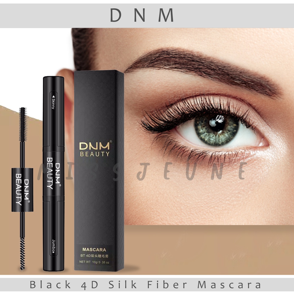 100%0ri DNM Black 4D Silk Fiber Lash Mascara Thick Lengthening Eye Lashes Waterproof