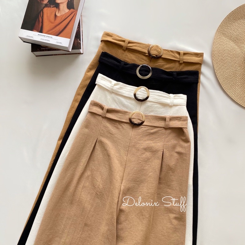 Ghea highwaist linen kulot