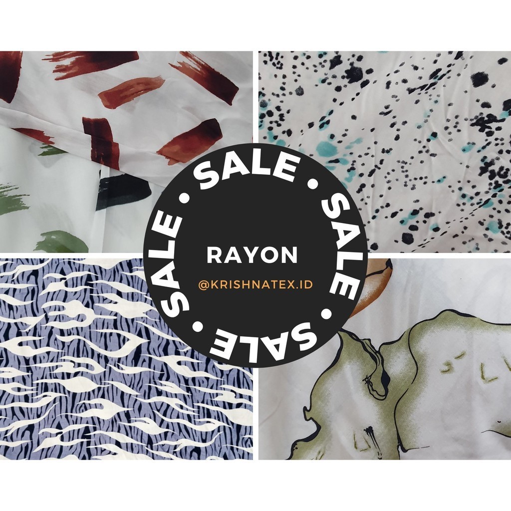 KAIN BAHAN RAYON MOTIF TIE DYE / KAIN RAYON HALUS DAN ADEM HARGA PER 0,5 METER