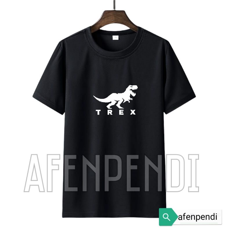 kaos pria oblong dewasa TREX DINOSAURUS ukuran baju s m l xl xxl xxxl