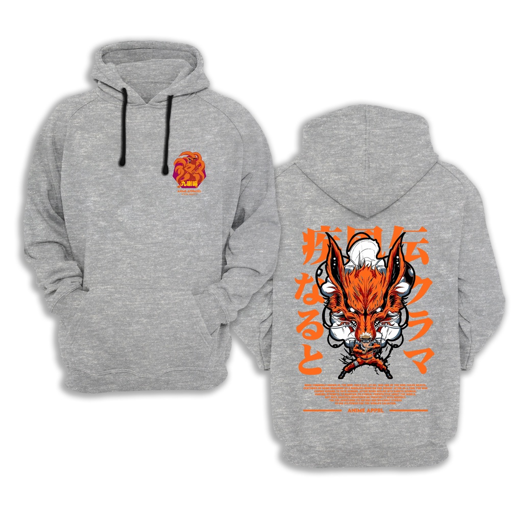 NEW HOODIE NARUTO UZUMAKI NARAMA SERIES PREMIUM KATUN FLEECE