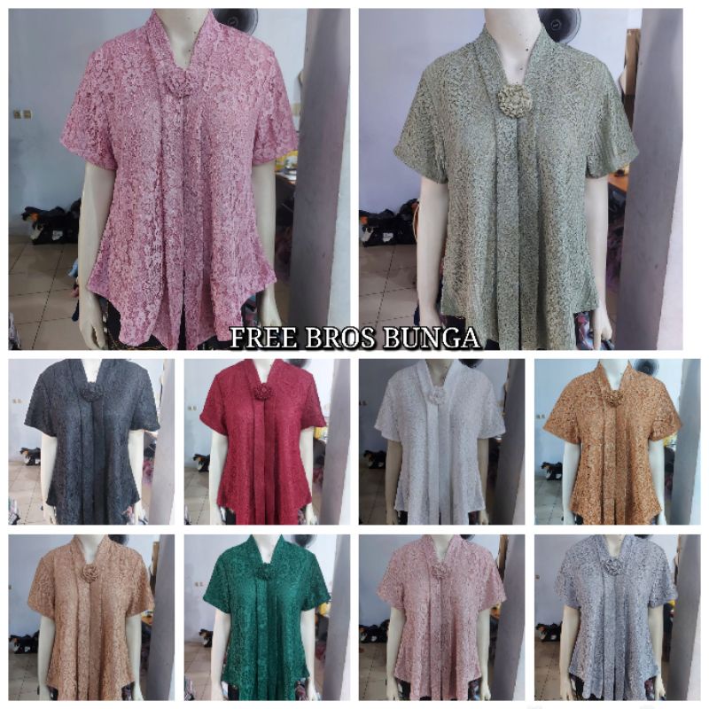 (BrPdk92/100/110) Kebaya Floy Pendek BROKAT KeroncongBusana (1/2)