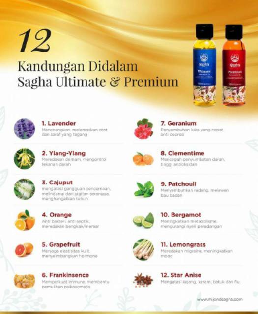 [BISA COD] Sagha Premium Oil | Minyak Urut Sakit Pinggang Stroke Syaraf Kejepit Rematik Asam Urat