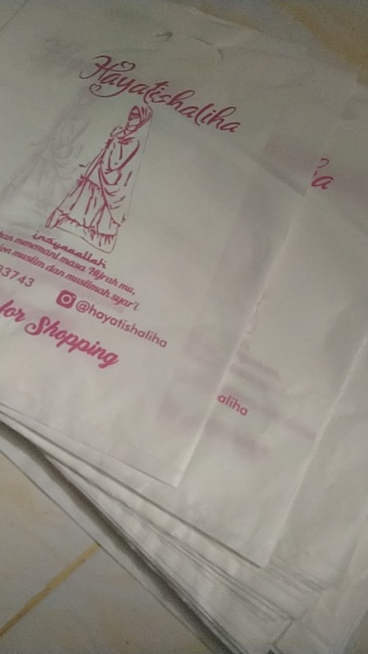 Kantong Plastik Sablon 30x40 Custom Olshop