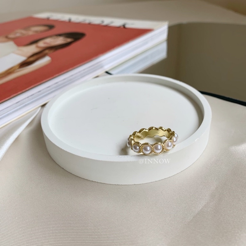 CINCIN Lotus/ Lotus Ring/ Cincin Mutiara/ Pearl Ring/ Cincin Korea/ Fashion/ Vintage/ Aesthetic/ Cut