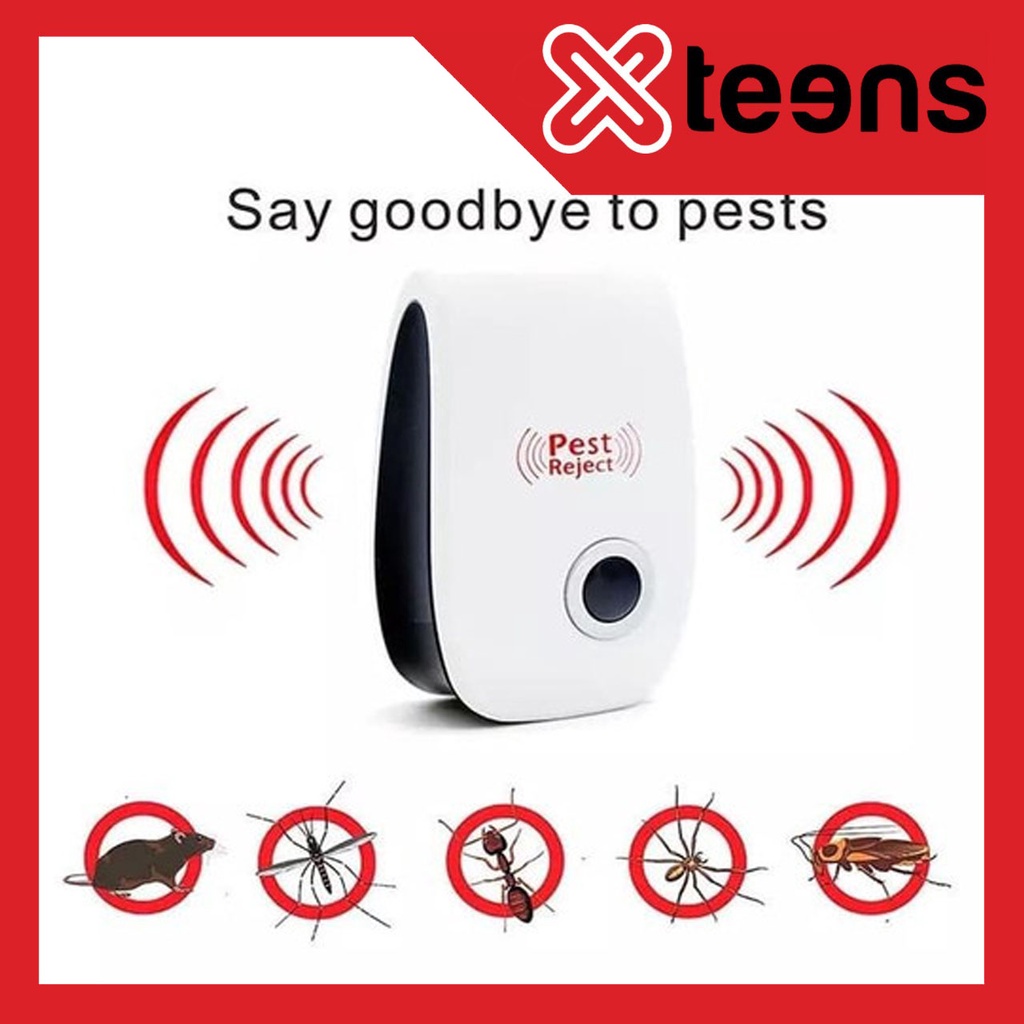 NEW Pest Reject Alat Pengusir Kecoa Nyamuk Tikus Serangga Semut Ultrasonic Pest Reject Electronic Rat Mice Repeller Anti Mosquito