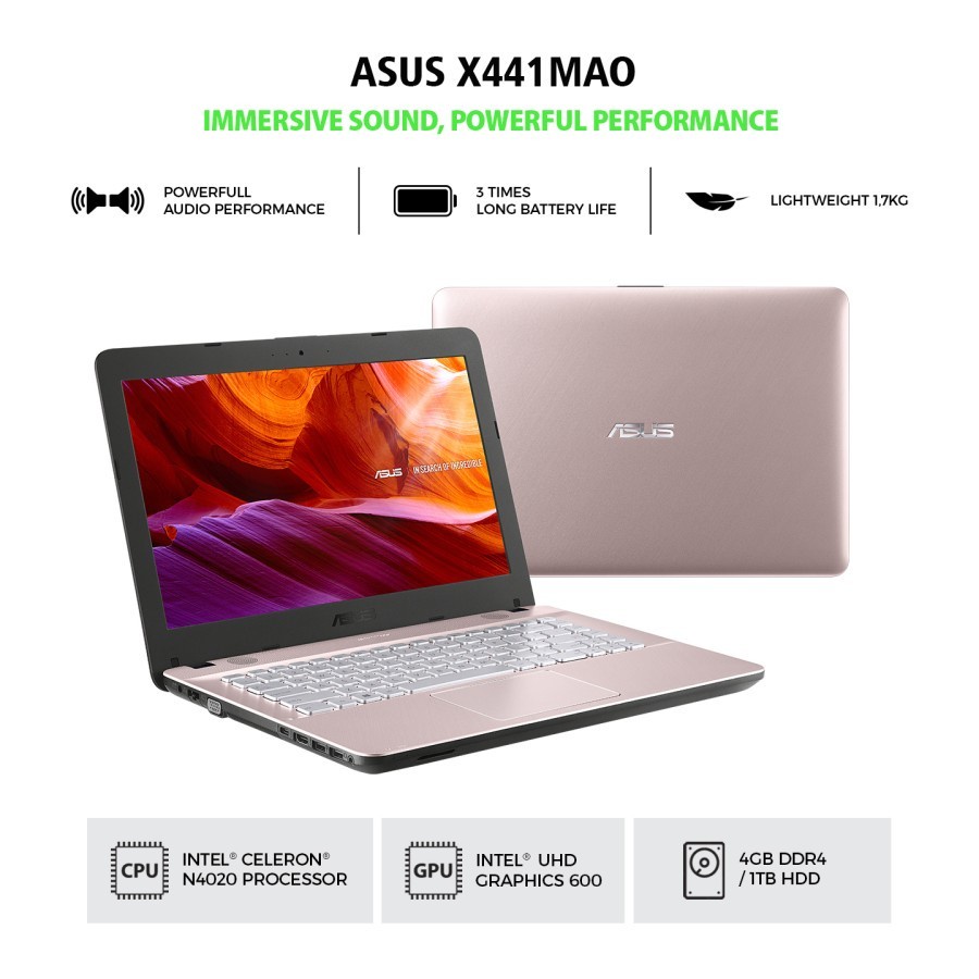 Asus X441MAO-413 Intel Celeron N4020 4GB 1TB 14" W10