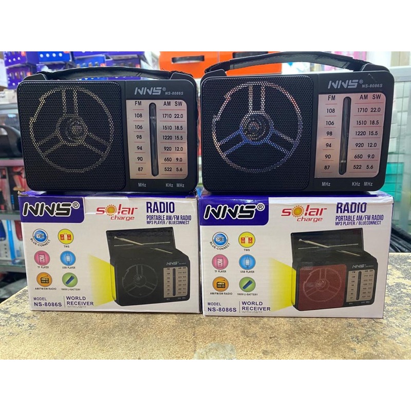 SPEAKER BLUETOOTH JBL NNS NS-8086S SOLAR PANEL FM RADIO WIRELESS PORTABLE SPEAKER