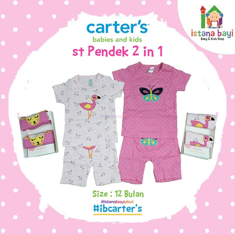 Carterlove Premium setelan pendek 2 in 1 Girl