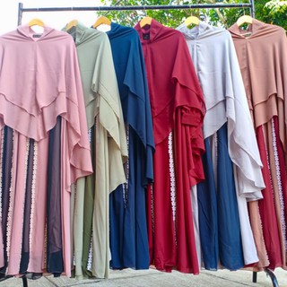 Gamis syari ceruty babydoll gamis jumbo gamis ibu  ibu  