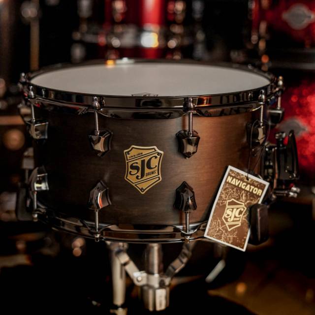 Snare Drum SJC Navigator Ghost Black 14x7