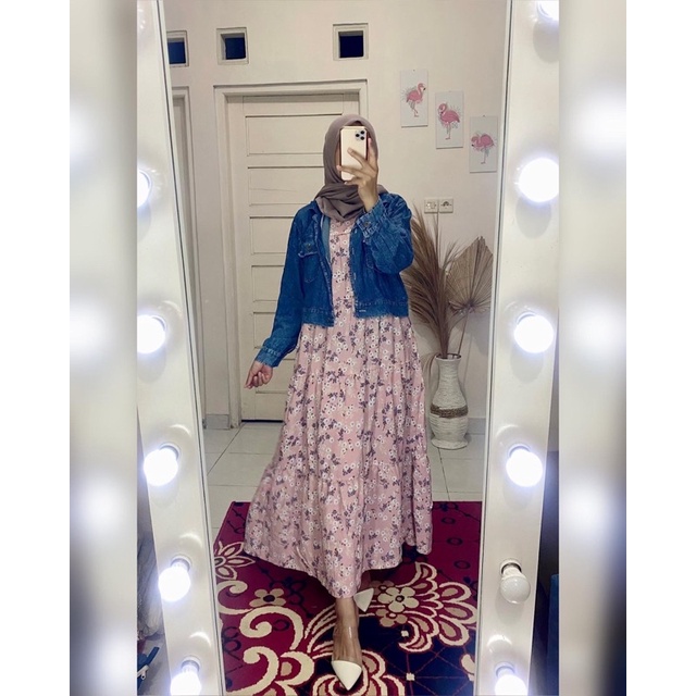 Khanza Maxy Set 2in1 (Maxy & Jaket Jeans denim)