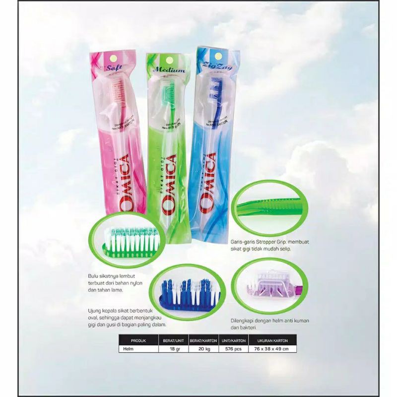 Sikat gigi dewasa omica Helm