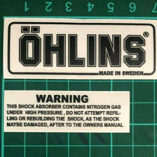 Sticker shock ohlins