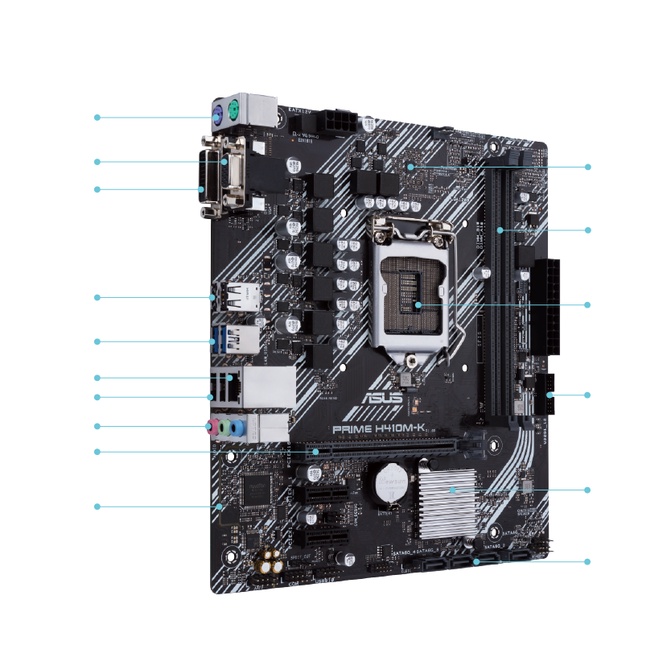 ASUS PRIME H410M-K (Socket Intel LGA 1200, Gen 10) NAMPOL GAN