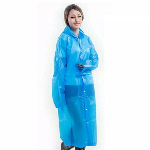 WJ032 Jas Hujan Terusan Ponco EVA Raincoat Tebal