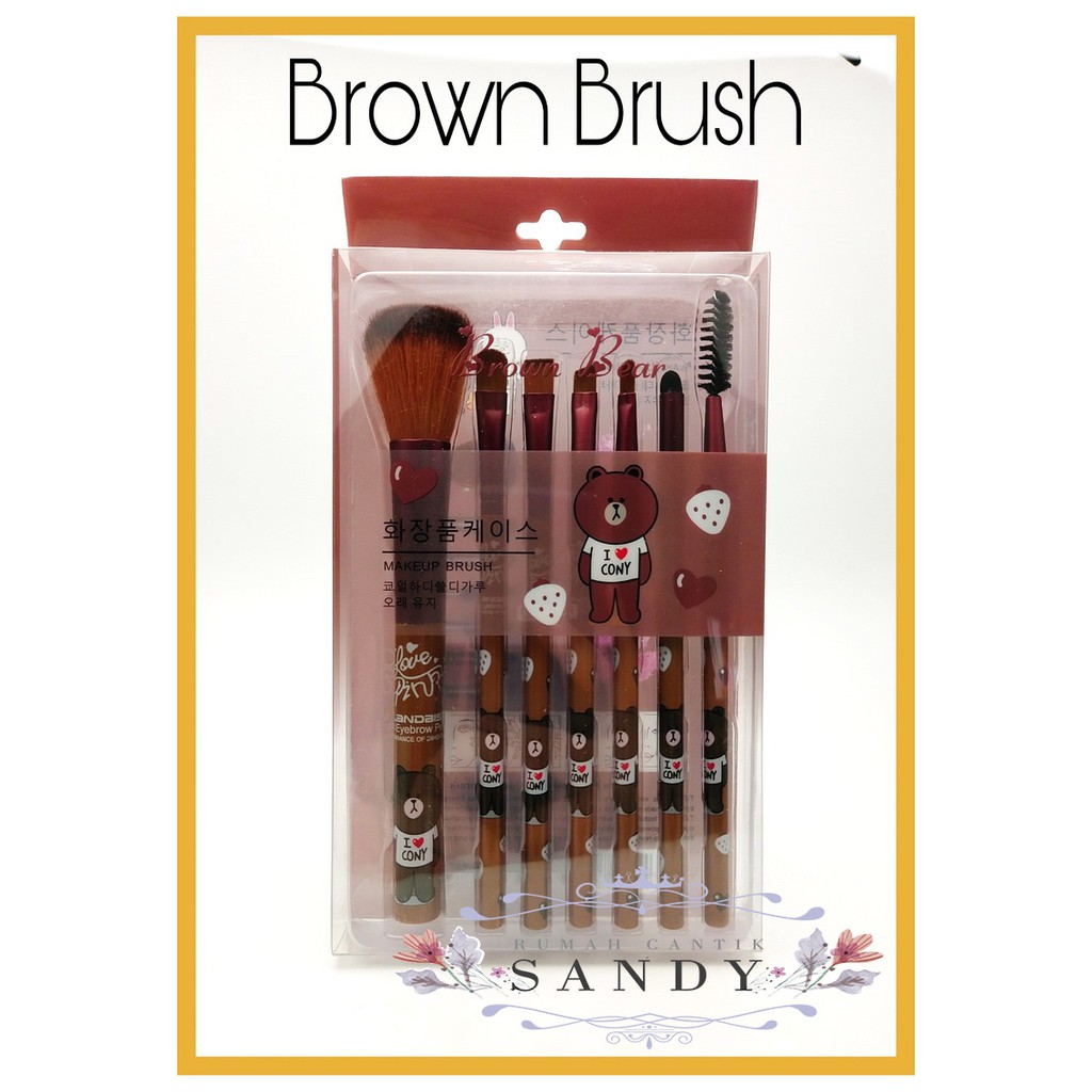 BROW BRUSH SET - 7 Kuas Auto Eyebrow Pencil ~ Kuas Wajah ~ Kuas Makeup