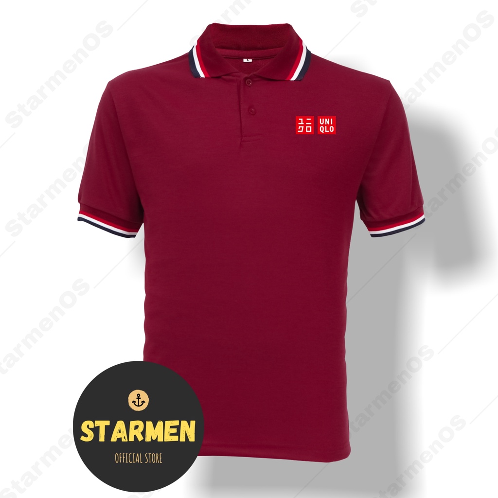 Kaos Polo Shirt Pria Kerah Logo UNQLO OO