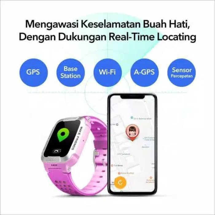 B75J8 Diskon Jam Tangan Anak Perempuan Transparan   Smart Watch Imoo Y1 Jam Tangan Smartwatch G
