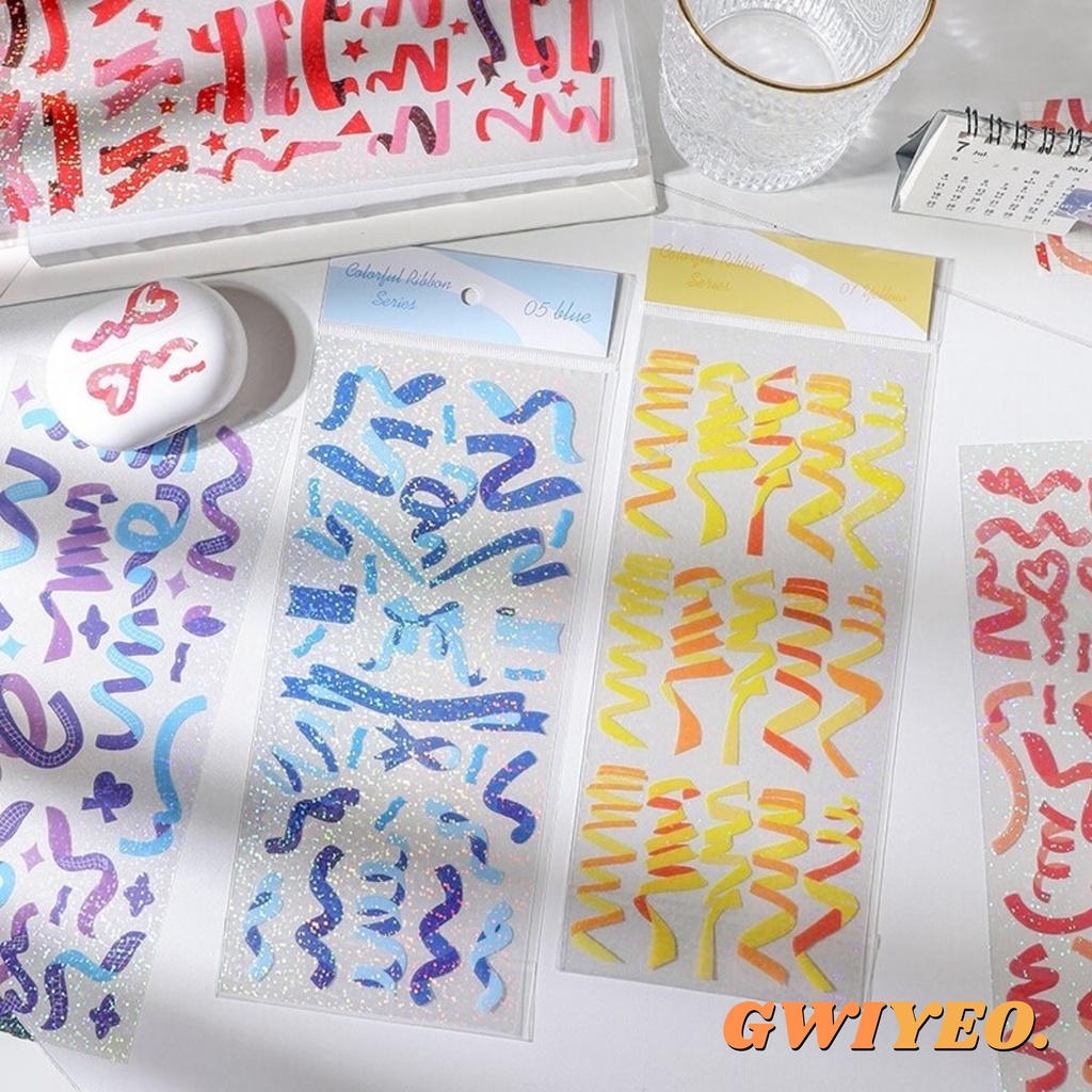 

Glitter Confetti Sticker Bling Party Ribbon Sticker Decorative Stiker