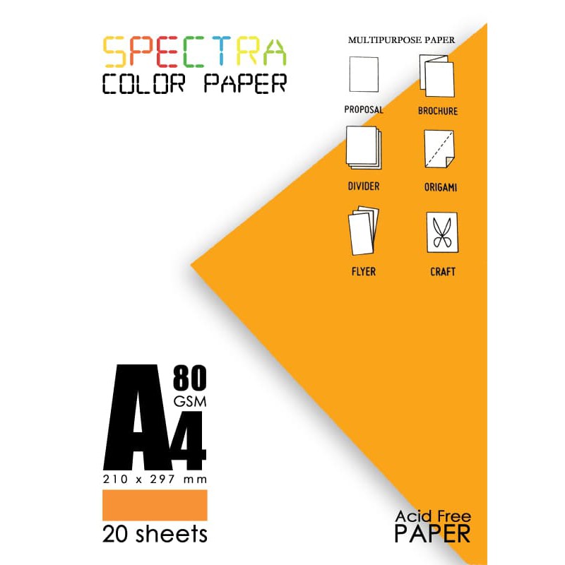 

Jual Kertas Warna Spectra A4 - Cyber Orange Murah