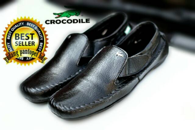 COD RECOMENDED !!!! Sepatu slip on pria crocodile casual slop kerja kantor PLUTO santai kuliah MOCAS