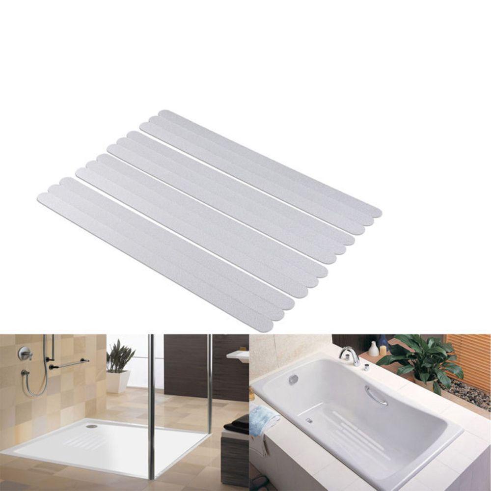 Populer 12pcs Strip Grip Anti Slip Stiker Slip Bathtub Karet Tangga Panas