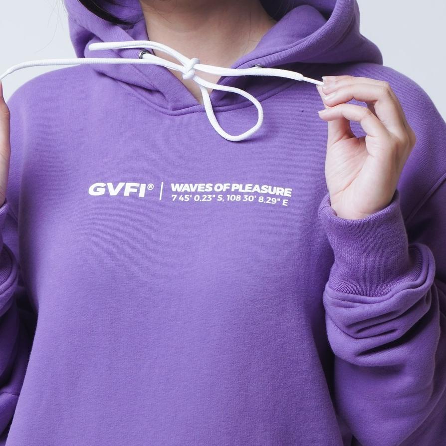 ♥ GVFI Pullover Hoodie Echolocation Purple Sweater Ungu ➧