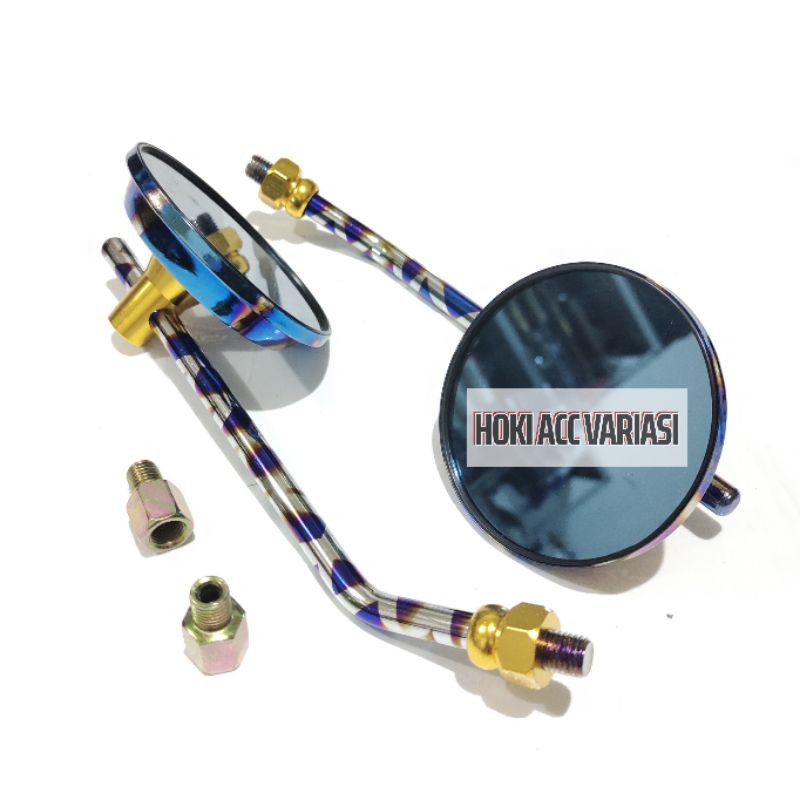 Spion Motor Bulat Sepion Variasi Honda Yamaha Twotone Panjang Tanggung Univesal Beat Scoopy Vario-5