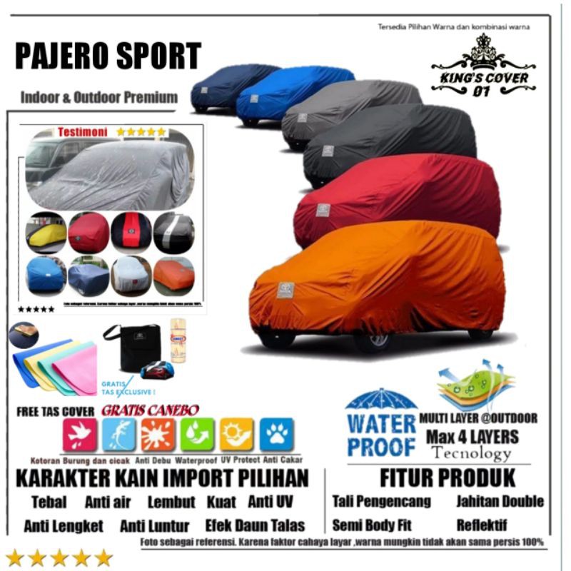 COVER MOBIL/SARUNG MOBIL/OUTDOOR/PAJERO SPORT