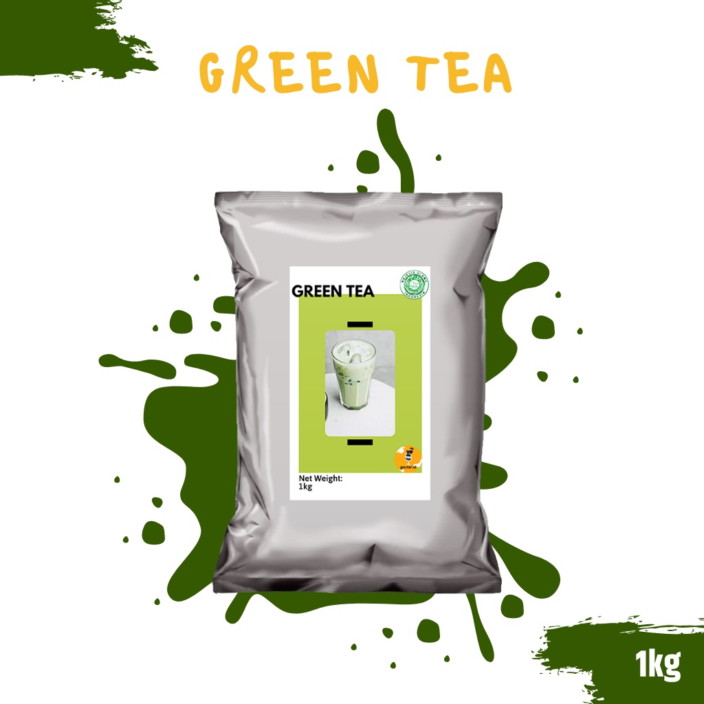 BUBUK MINUMAN RASA GREEN TEA 1KG / SERBUK MINUMAN ANEKA RASA / BUBUK MINUMAN KEKINIAN / MINUMAN INSTAN / BOBA