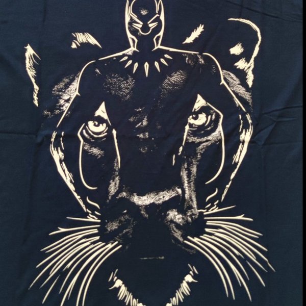 Kaos Pria Black Panther Wakanda Forever Glow Rhymes Baju Cowok Dewasa Lengan Pendek Big SIze Jumbo