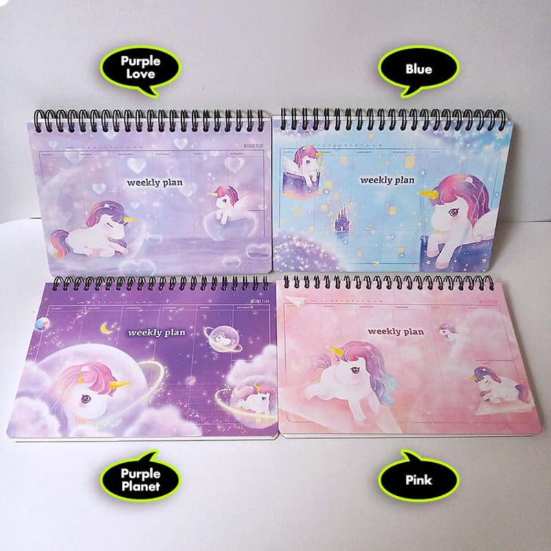 

Weekly Planner / Buku Tulis Agenda Diary - Unicorn - Pink