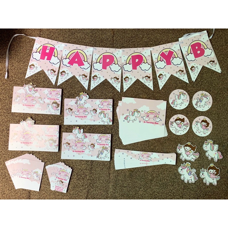 

Paket Printable Dessert table / Label Ulang Tahun Unicorn cute
