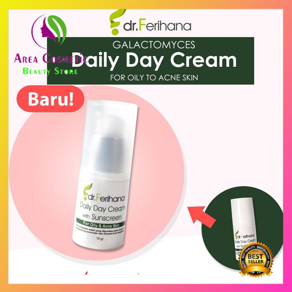DR. FERIHANA Galactomyces DAY CREAM for Oily  Acne - Prone Skin 10 gr  coco untu kulit berminyak ber