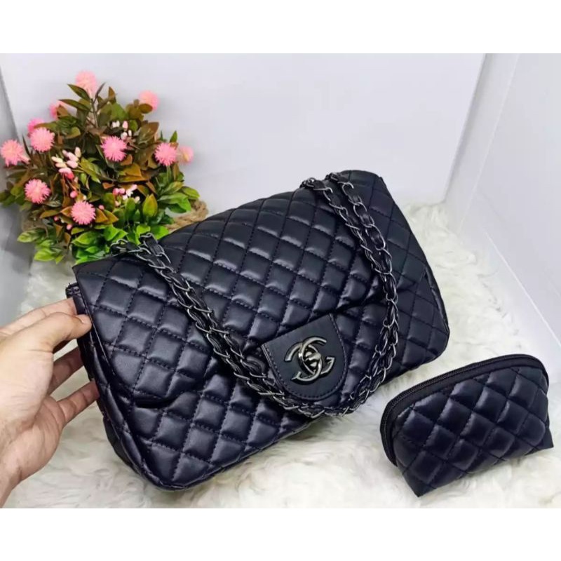 TAS WANITA FASHION HITAM FREE POUCH KOIN BEST SELLER PREMIUM TERLARIS